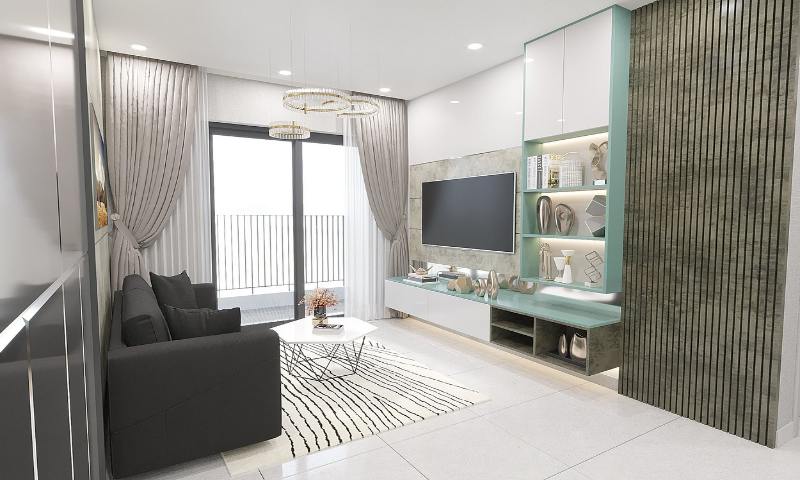 Nội thất mẫu căn hộ Green Diamond hiện đại và tinh tế