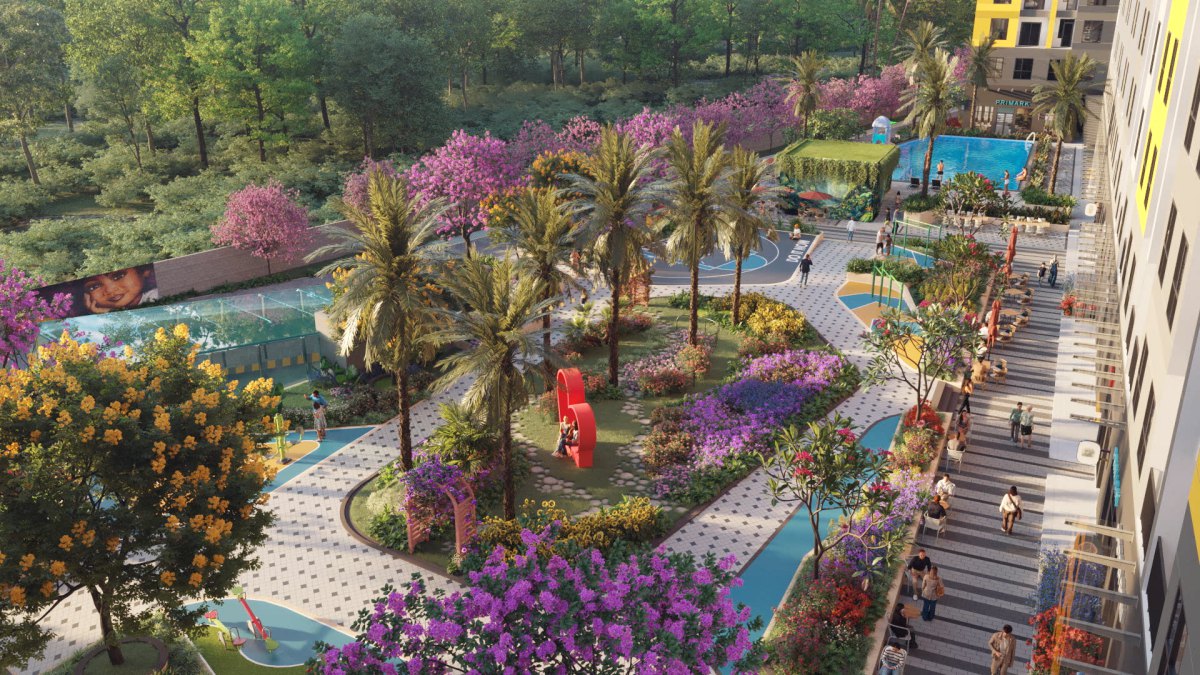 Tiện ích hồ bơi tràn bờ tại Bcons City